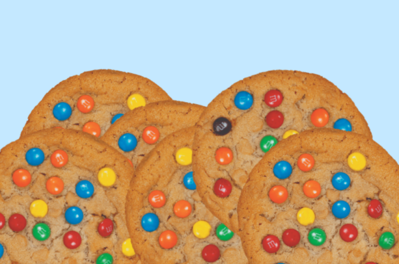 Chewy M&M Cookies